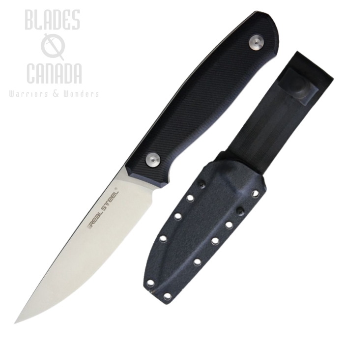 Real Steel Arbiter Fixed Blade Knife, Satin Blade, G10 Black, RS3810